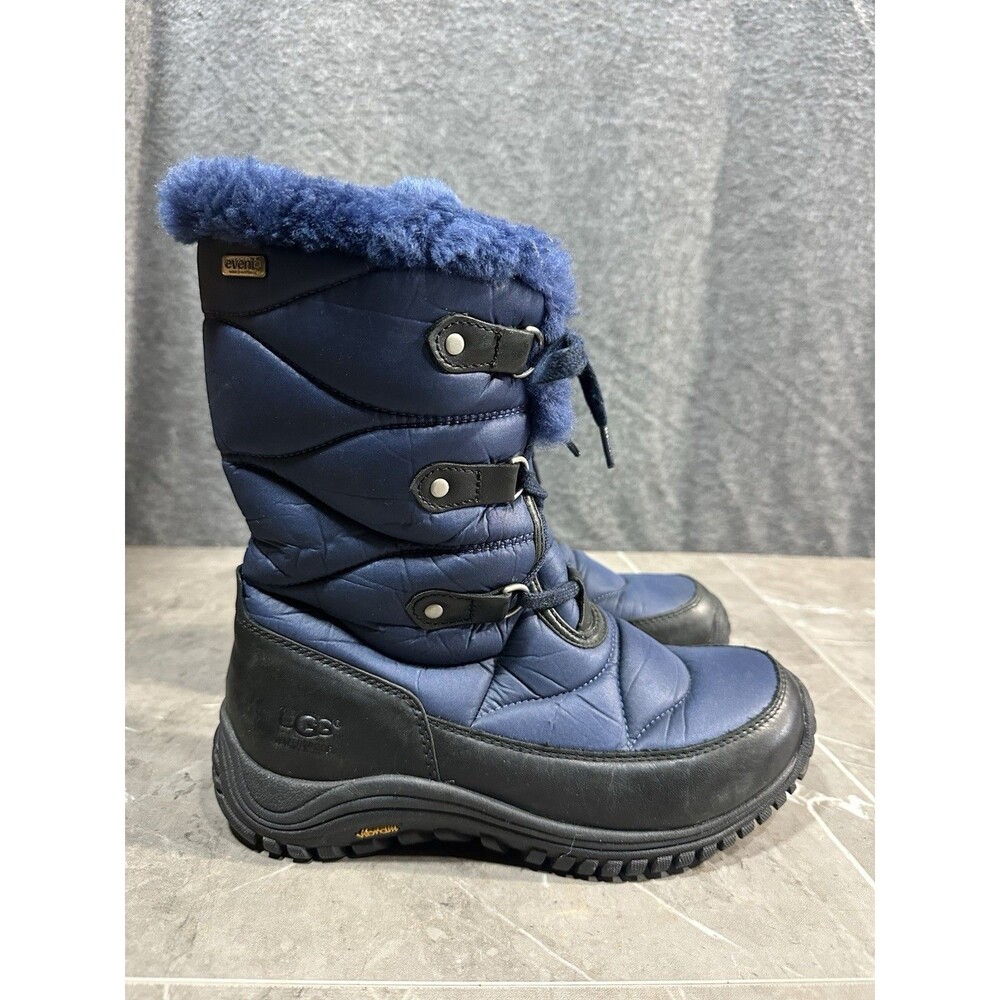 UGG Lorien Snow Boot Insulated Sheepskin Midnight Navy Blue Boots Women’s Size 7
